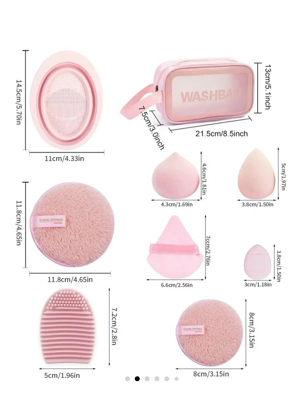 32-Piece Pink Makeup Brush and Sponge Set with Travel Case